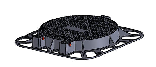 Tampon en fonte ductile 850x850 D400 MERT
