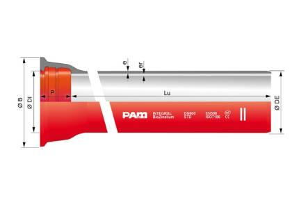 Tuyaux PAM en FD PAM à joint standard Ass - INTEGRAL DN 350_700